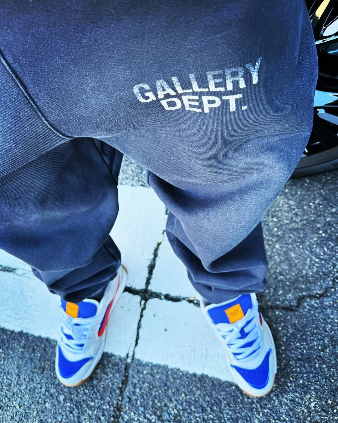 Gallery Dept. English Logo Sweat Pant English Basic Logo Sweat Pant Vintage Washed Trousers Washed Black S-XL ⚠️Note: The genuine product is not black and the color is navy blue. Don’t buy the wrong one!